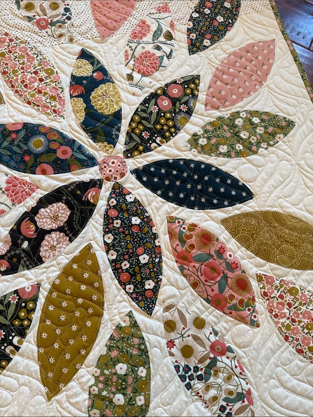 New Beautiful Handmade Floral Quilt